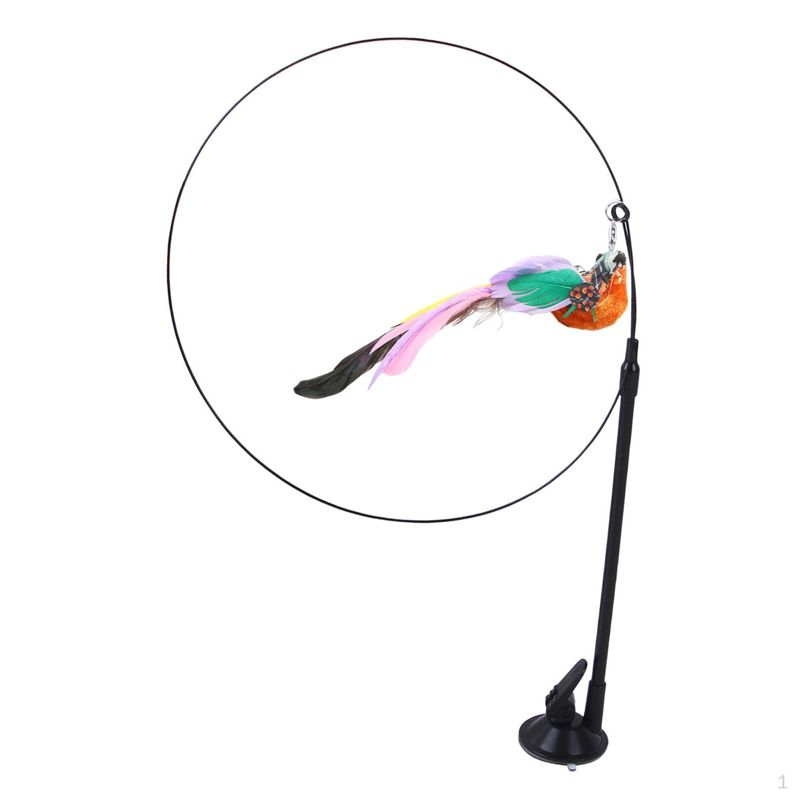 

Interactive Cat Toys Feather Exercise Toy Portable for Indoor Cats Stick Pet Kitten