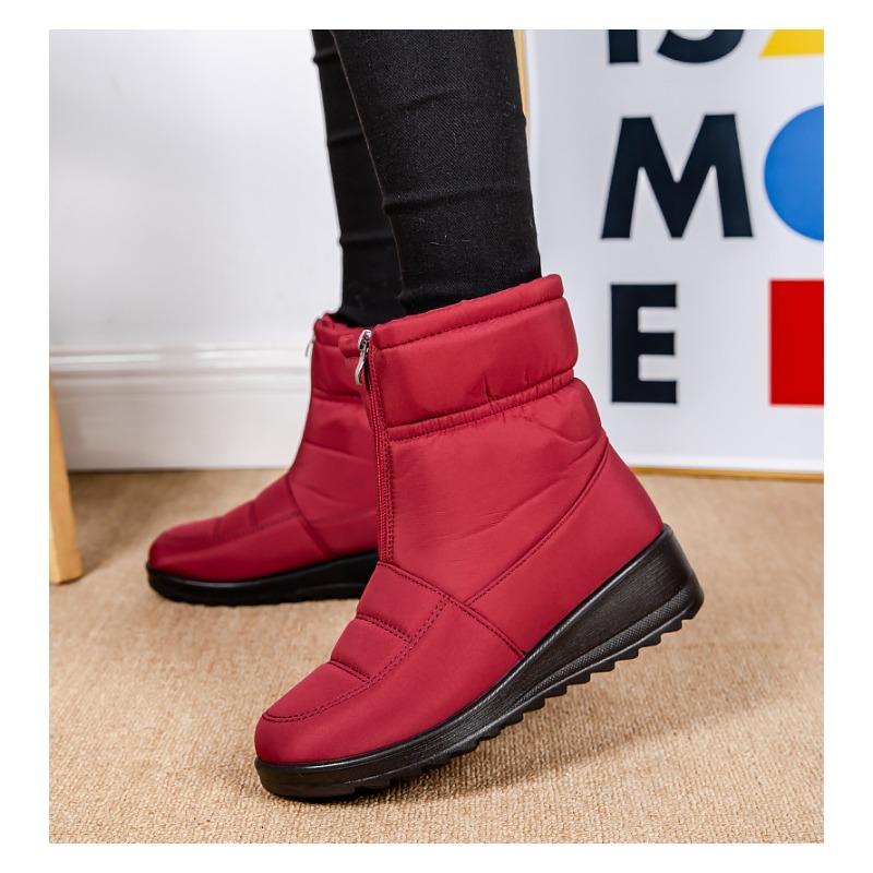 Plus Size Winter Warm Women's Snow Boots for Middle-Aged and Elderly Women Slip-On Waterproof Mom Shoes for Women
