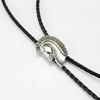 Elegant Black Bolo Tie with Horse Head Pendant Cowboy Necktie Western Tie