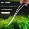 Stainless Steel Aquarium Trimming Scissors & Tweezers Set for Aquatic Plants