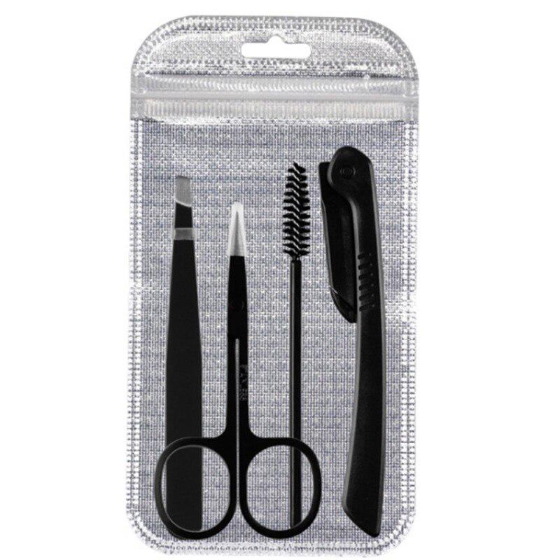 Eyebrow Razor Scissors Tweezers Eyebrow Kit Women Eyebrow Trimmers Set Beauty Tools Brow Shaping Brow Cutting Eyelash Clip Comb