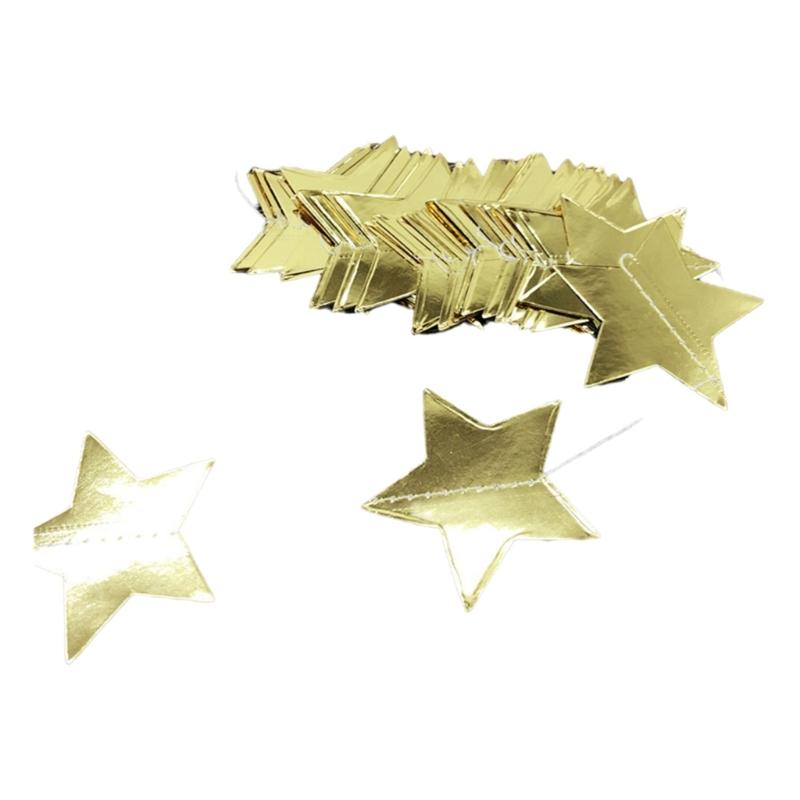 

Elegant Star Garlands Decoration Glitters Paper Streame Festival Ornament for Birthday Party Supplies Daily Casual Use