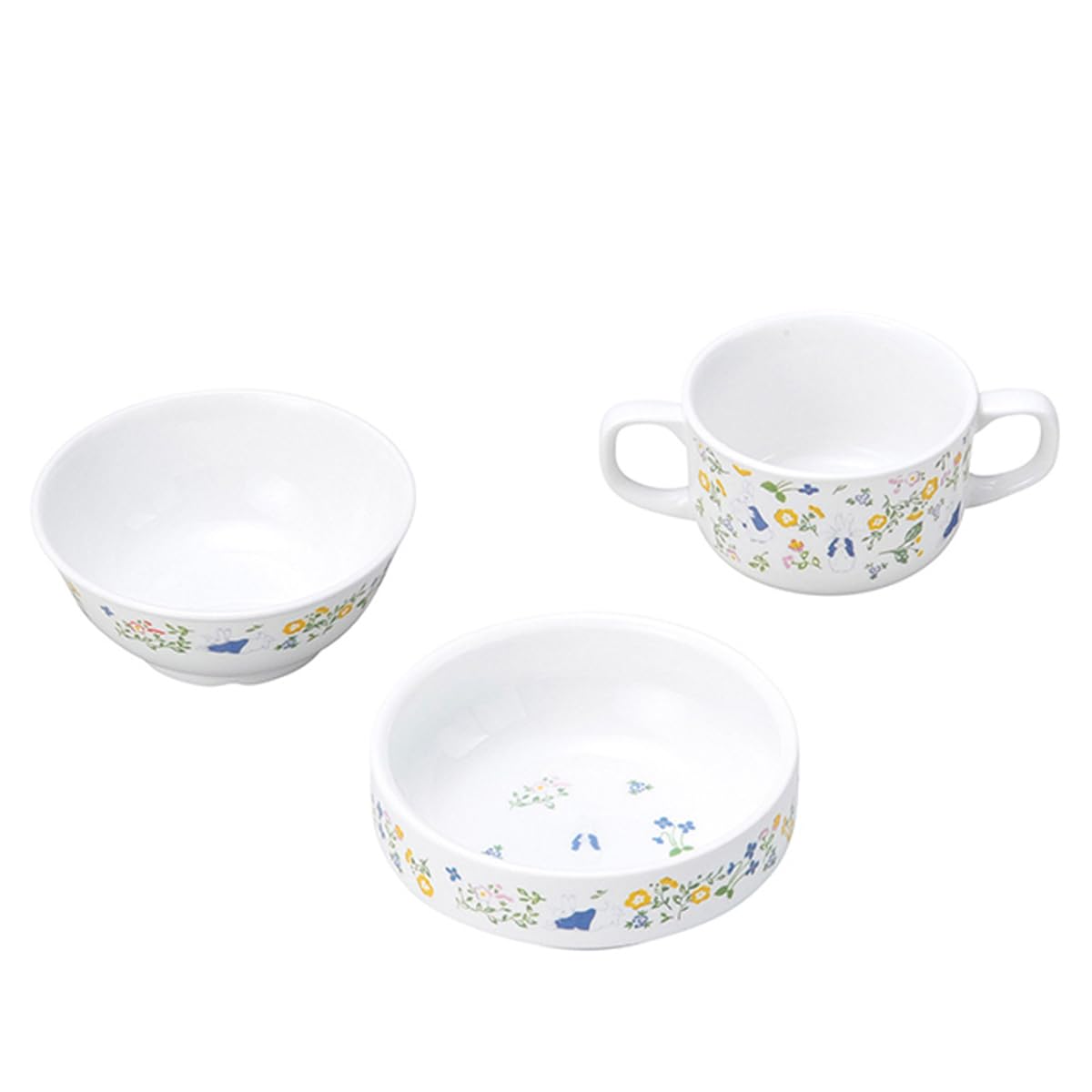 

OGISO Peter Rabbit Natural Garden 3-Piece Reinforced Porcelain Dishware Set (Dishwasher and Microwave Safe)
