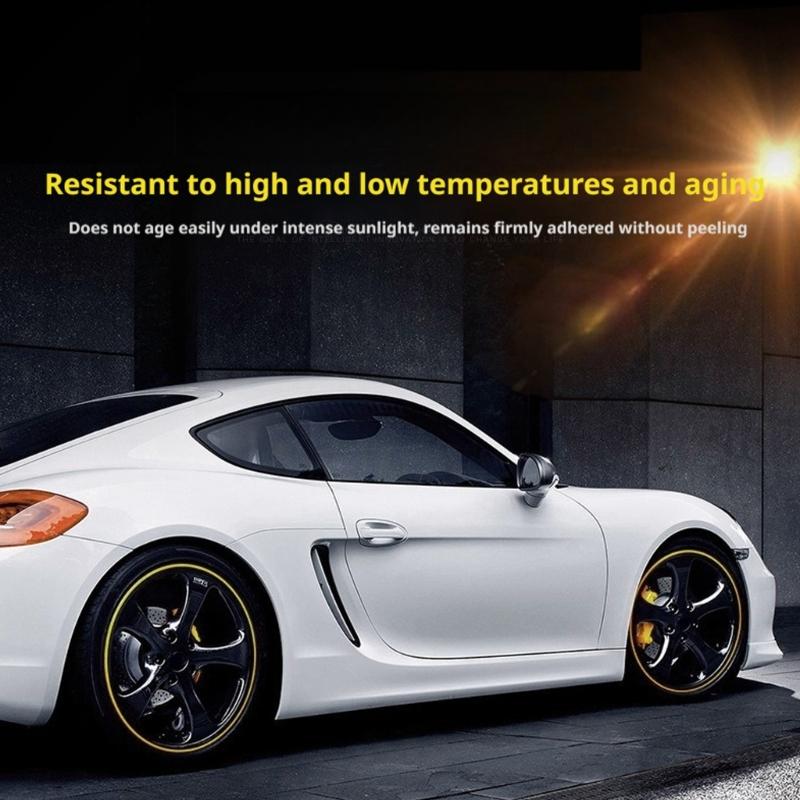 Automotive Rims Trim Wheel Rims Protectors 8M Wheel Edge Accent Molding Trim Roll for Daily Driving Styling