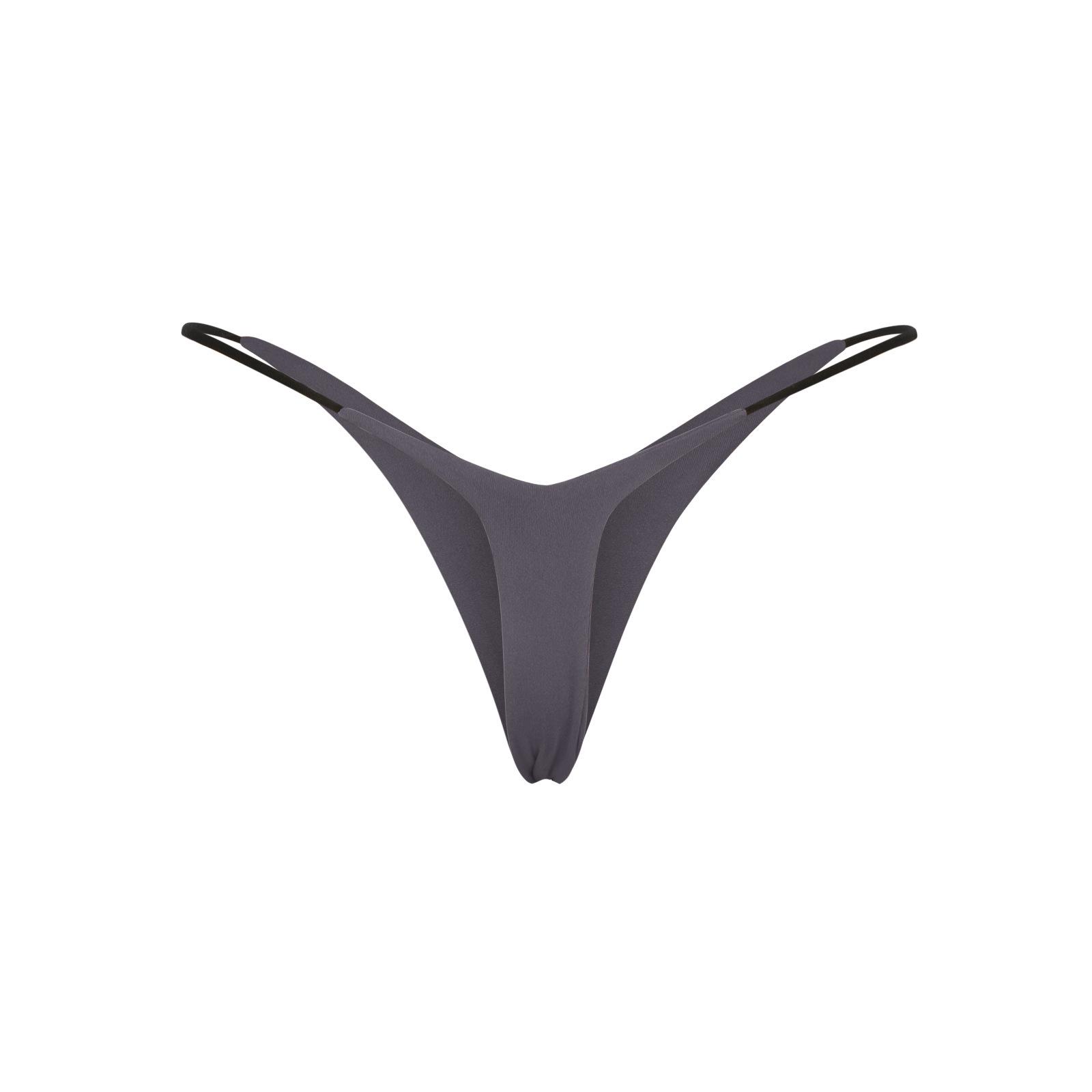 

Двошарові тонкі молочні шовкові шорти жіночого сексуального бікіні з низькою талією та стрінги V M (40-50 kg)