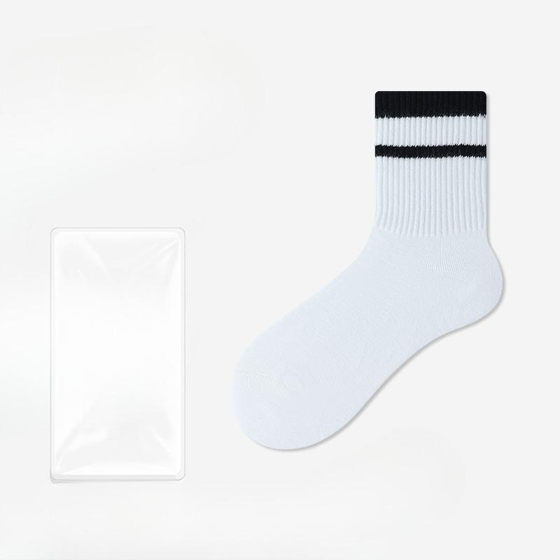 Female Spring and Autumn Fashion New All Purpose Two Bar Movement In The Tube Pile Socks