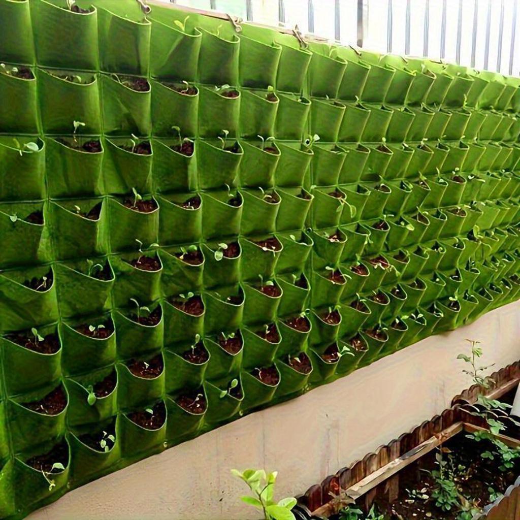 9/18 Taschen Filz Vertikaler Pflanzenanbausack Vliesstoff Begrünung Pflanzgefäß für Blumen Gemüse Kräutergarten Pflanzzubehör