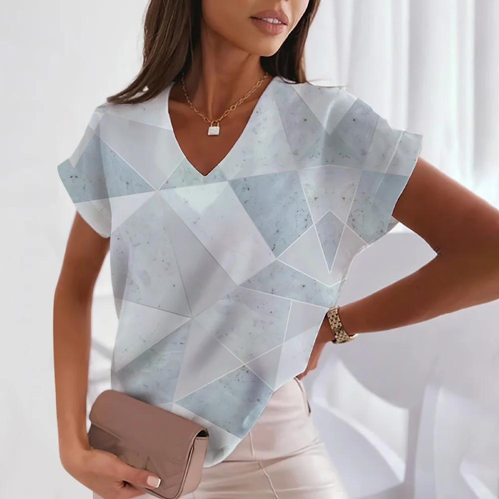 

Новая женская футболка в клетку, летняя уличная мода, короткий рукав, свободный, 100-й размер, индивидуальный, с коротким рукавом и 3D-принтом 2XL