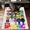 Custom SPRUNKI Mat Personalized Name, Polyester Washable Indoor Entryway Rug, Gift for Christmas, Easter, Thanksgiving Day