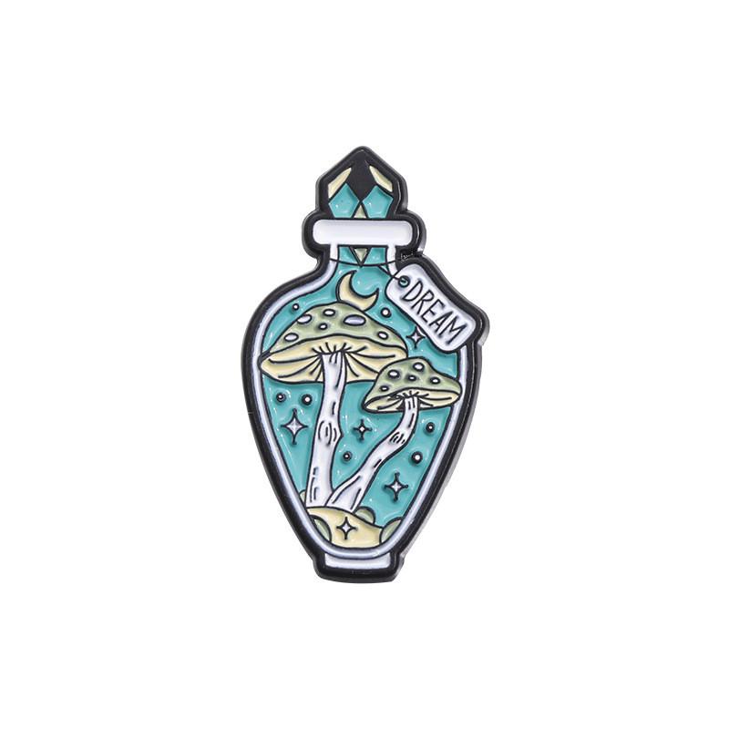 And Stylish Fun Cartoon Animal Brooch Pins With Unique Dreamy Drifting Art Bottle