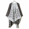Travel large shawl women's imitation cashmere with double-sided cape geometric pattern fringe air-conditioning room cape summer
