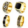 Nuevo Conjunto de Anillos Retro de Acero Inoxidable - Joyería Personalizada