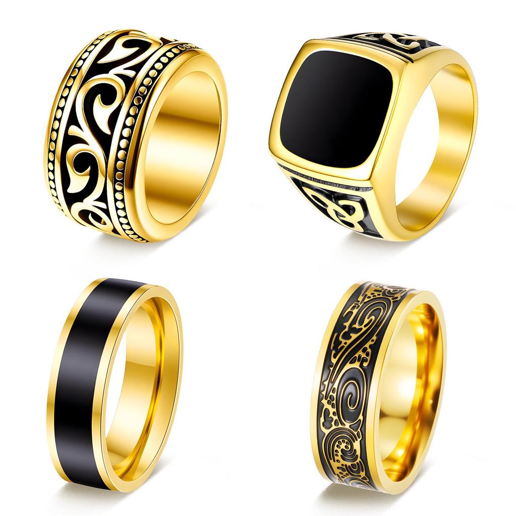 Nuevo Conjunto de Anillos Retro de Acero Inoxidable - Joyería Personalizada