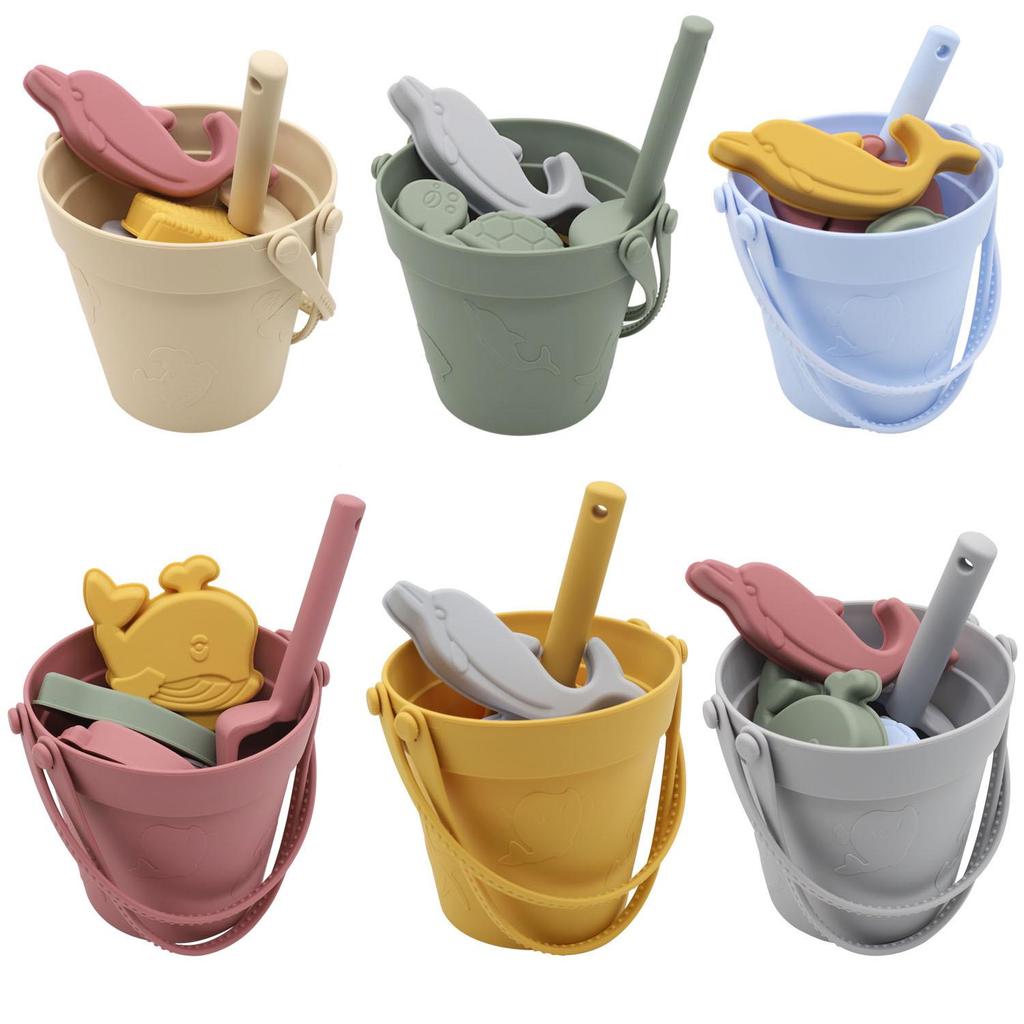 Children's Summer Beach Toy Set: Silicone Bucket & Sand Shovel for Outdoor Water Play