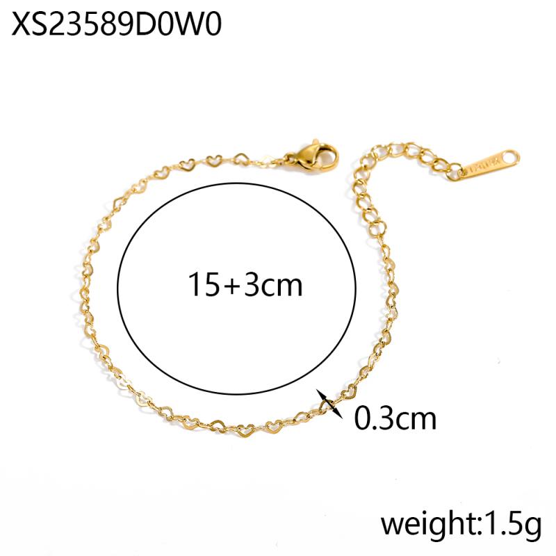 CARLIDANA Fashion Stainless Steel Gold Plated Paper Clip Bracelets Women Men Cuban Link Mesh Chain Bracelet Simple Jewelry