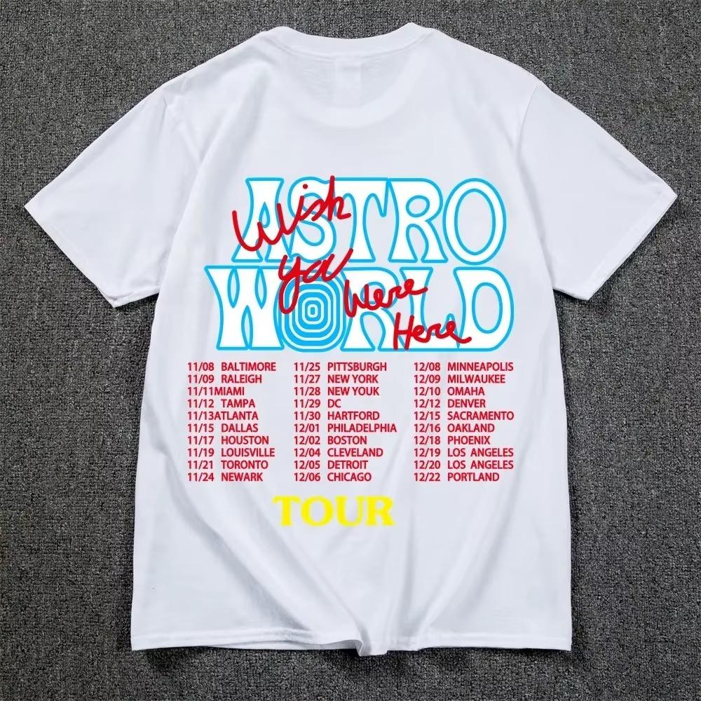 

Новая летняя хип-хоп футболка мужская женская Cactus Jack Harajuku футболки WISH YOU WERE HERE принт с надписью футболка топы XXXXXL белый