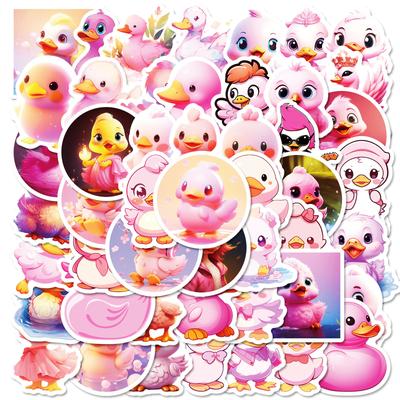 50 Рожева Качка Милі Наліпки Дитячі DIY Блокнот Скейтборд Гітара Блокнот Водонепроникні Наліпки
