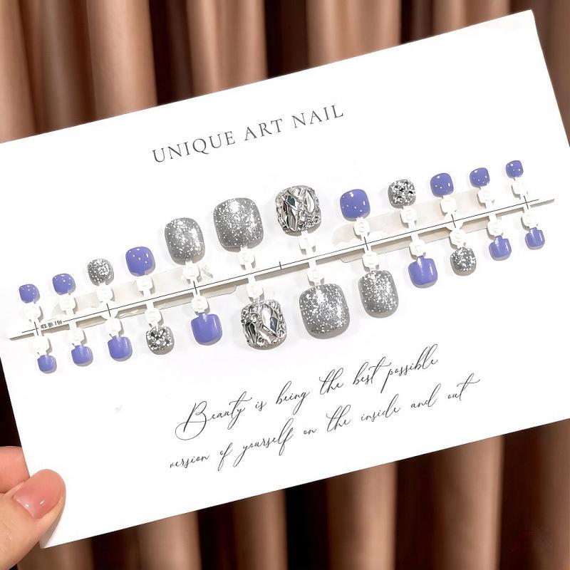 Blue Bay Crushed Star Toe Nail Stickers - Removable, Clear & Cool for Spring/Summer.