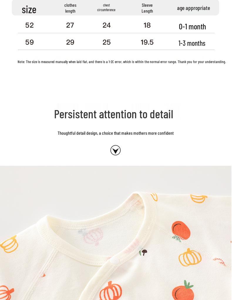 Newborn Seasonal Pure Cotton Half-Back Sleepwear for Infants - Boys & Girls Crawling Outfit