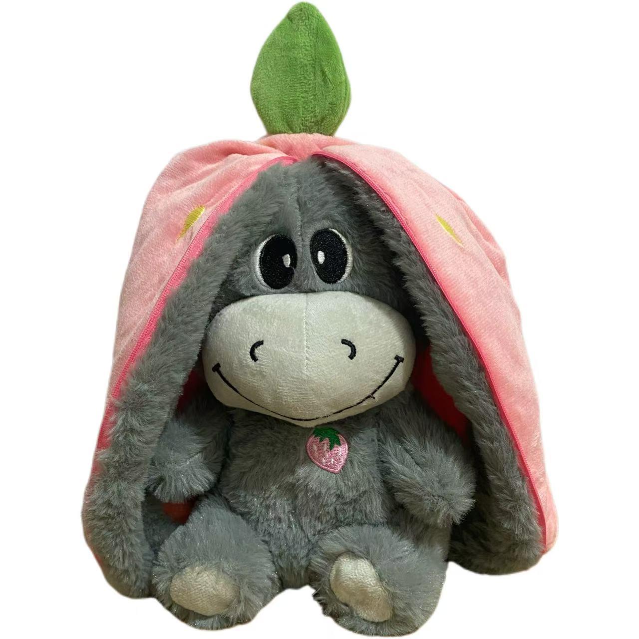 Breathing Avocado Donkey Plush Toy – Adorable Musical Doll for Kids 32x14x14cm, 310g