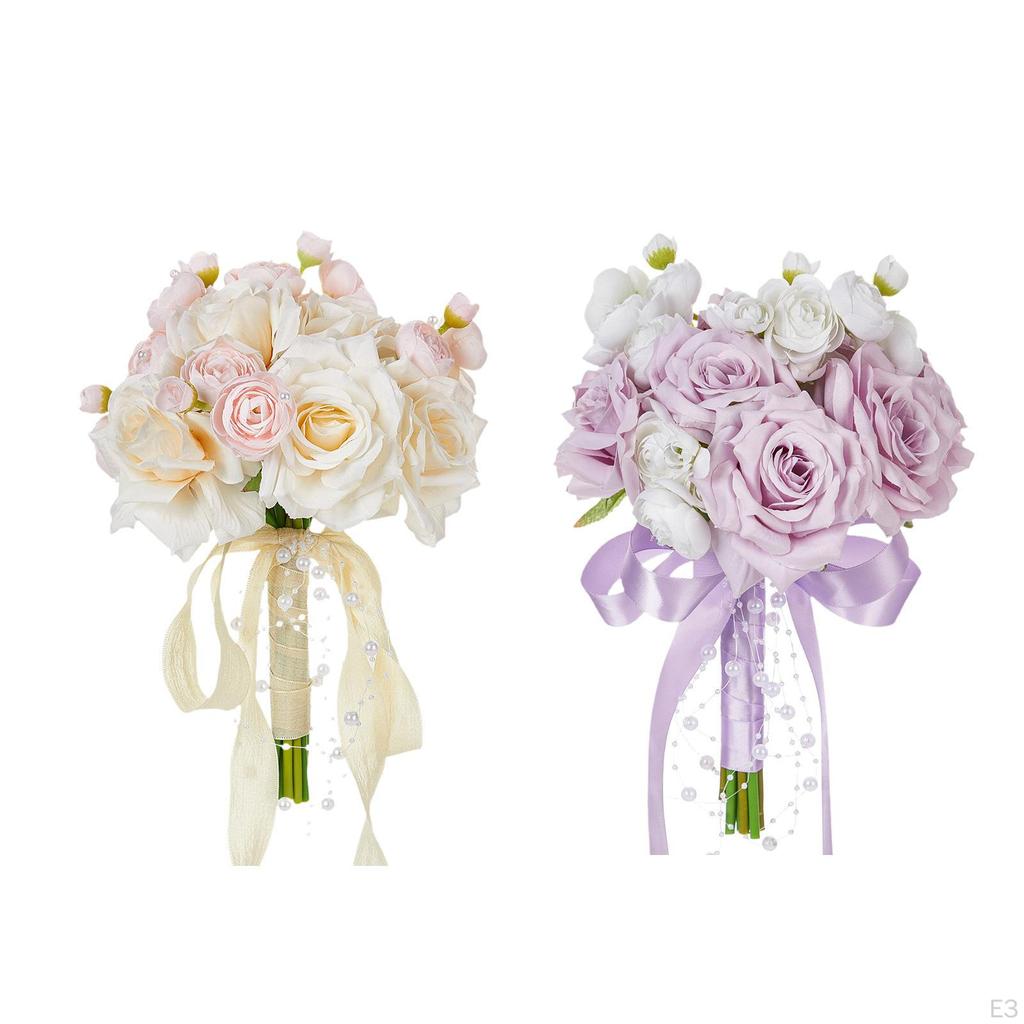 Künstlicher Rosenblumenstrauß für Hochzeit und Brautparty