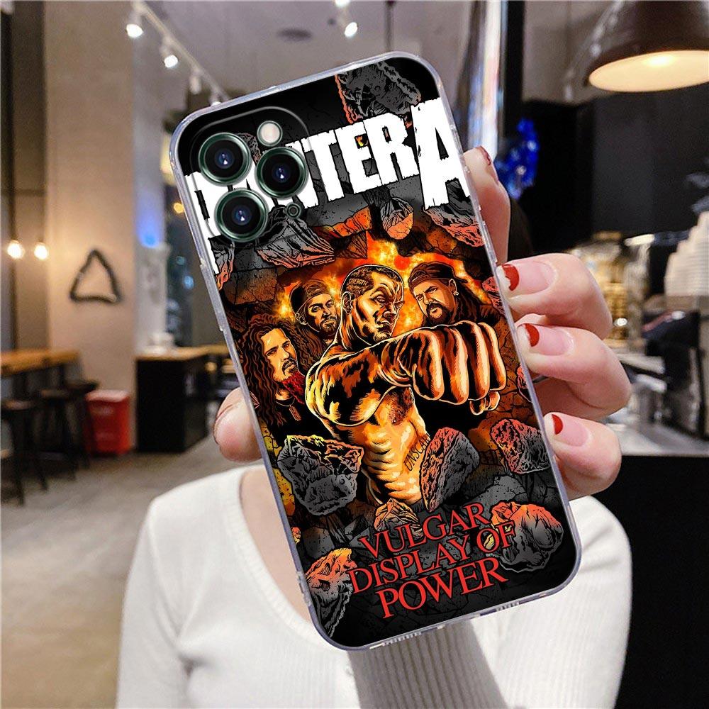 Прозрачный чехол для iPhone 16 15 14 13 12 11 Pro Max Mini Xs XR 8 Plus Dimebag Pantera Рок-группа Даррелл Чехол для iPhone 16 Pro iPhone 13 Mini