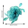 Solid Color Feather Flower Mesh Headband Cocktail Flower Feather Hair Clip  Wedding Decoration