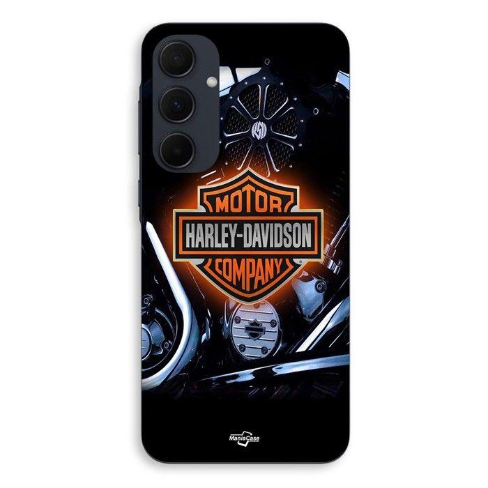 Phone Case - MANIACASE - Samsung Galaxy A55 - Silicone - Soft - Harley Davidson Logo
