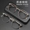 Mode Ultraleichter Brillenrahmen Herren Damen Retro Rund Schraubenlos Brille Titan Acetat Klassisch De Lectura Hombre