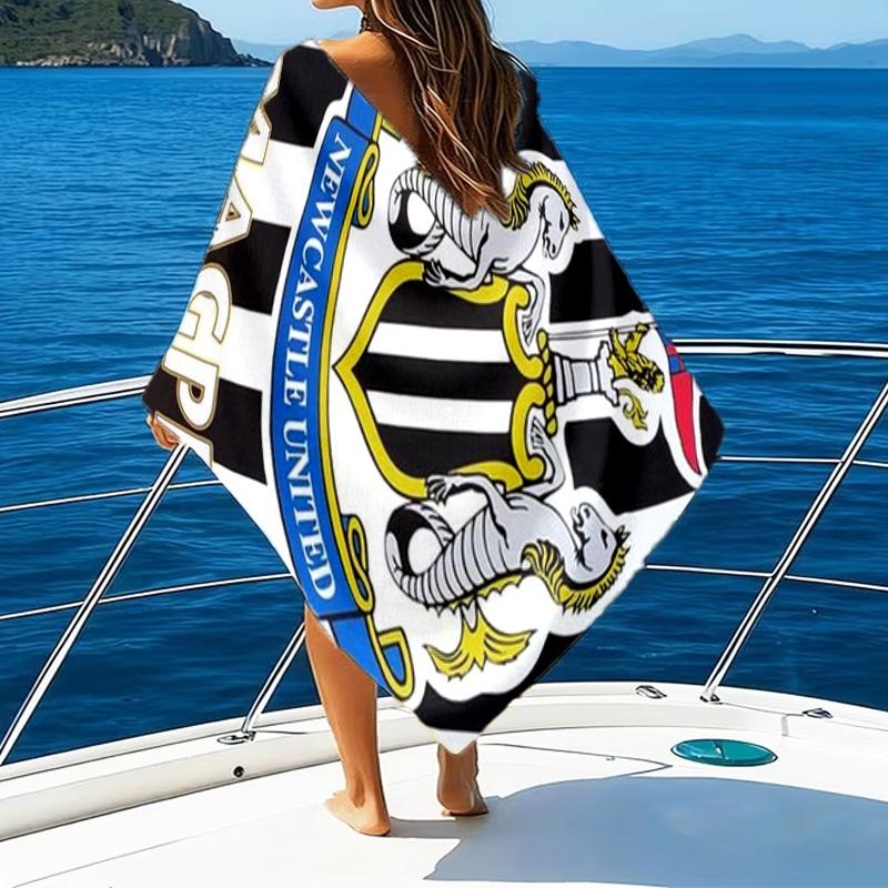 Strandtuch mit aufgedrucktem Wappen, Superweiche Mikrofaser, Perfektes Geschenk zum Geburtstag, für Pool, Strand, Reisen, für Familie und Freunde