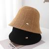 Women's Knitted Bucket Sun Hat Breathable Hollow Out Design For Summer Beach & Travel Simple