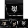 Nový Leopardí Klip do Větracího Otvoru Auta na Parfém Aromaterapii s Diamantovou Hlavou Leoparda Personalizovaná Dekorace Interiéru Auta