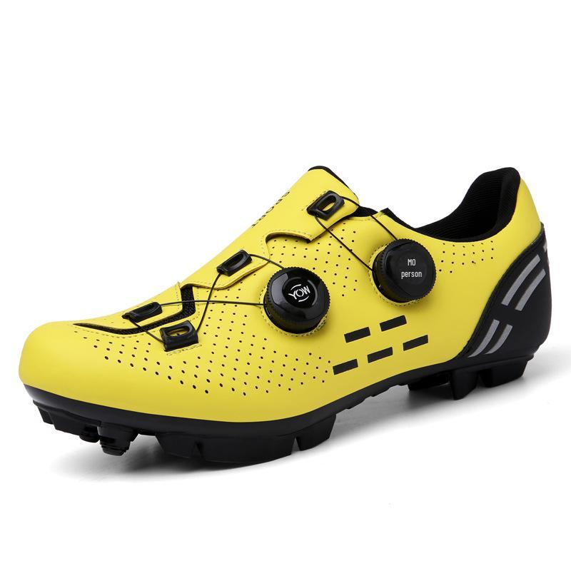 T2021 Cycling Shoes: Versatile Men's and Women's Bicycle Footwear with Rotary Buckle, Lock and Lockless Options, Durable Leather Surface