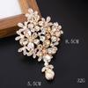 French Rhinestone Flower Brooch: Multi-color Water Drop Pendant Pin for Suit Coats
