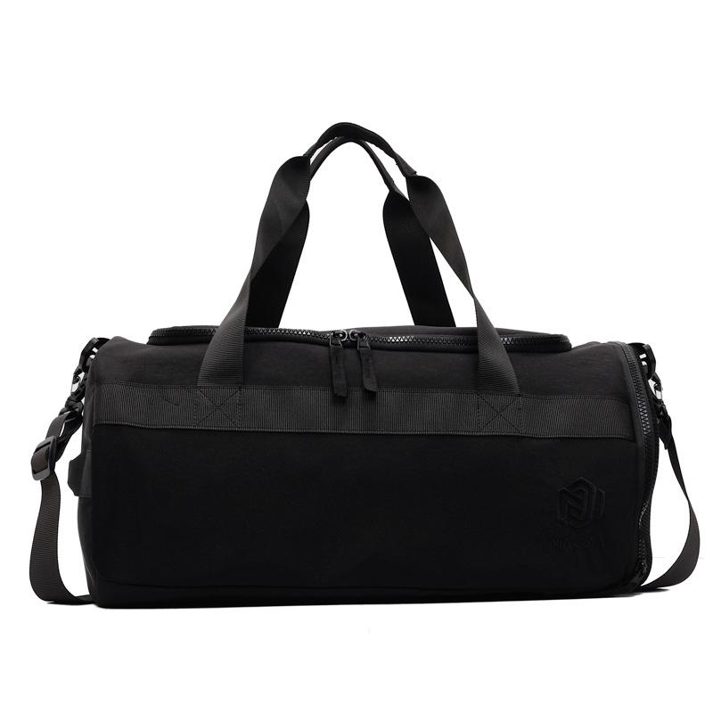 

Women s gym bag with dry and wet separation, swimming bag, luggage bag, sports bag, men s hand-held travel bag, large-capacity luggage 46*19*19 чёрный