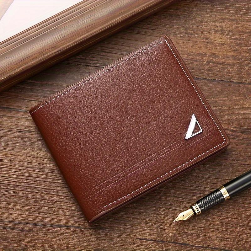 

Stylish And Spacious Wallet for Young Men, Featuring a Short Money Clip, Perfect for Business And Casual Use коричневый