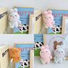 Adorable Plush Bunny And Bear Keychain Soft Short Plush Cute Animal Bag Charm