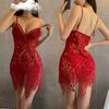 G-String Sexy Lingerie Set Lace Erotic Babydoll Dress Transparent Nightdress Women's Underwear For Sex Fetish Naughty Costume