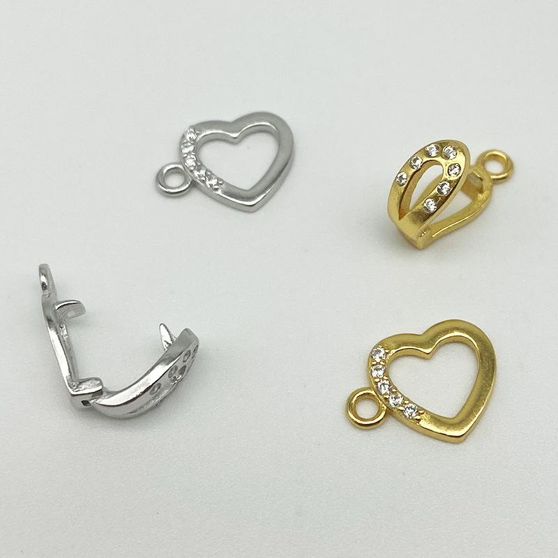 Yansheng S925 Sterling Silver Diamond Heart Clasp Necklace & Bracelet DIY Pearl Chain.