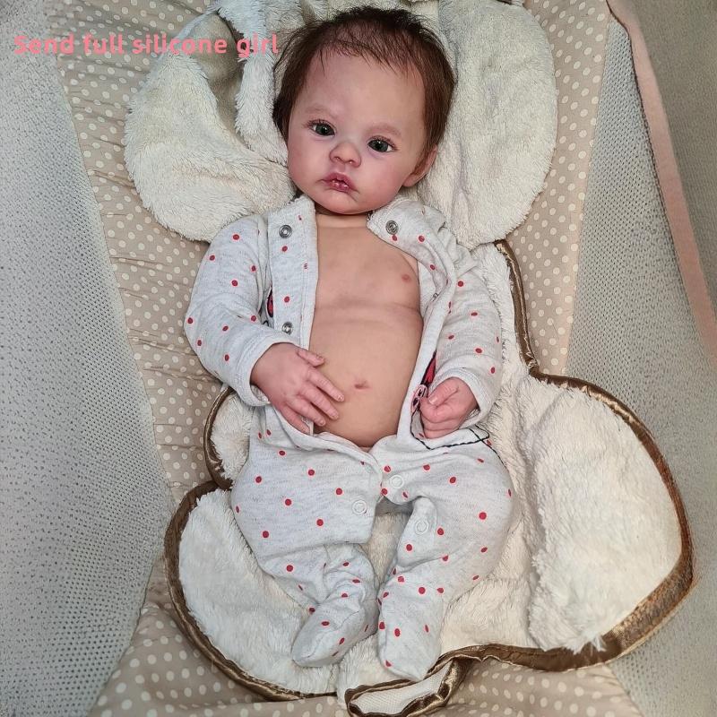 

49 см Изысканная 3D окрашенная кукла реборн Популярная луговая Реалистичная вена Капиллярная видимая кукла возрождения Ребенок пожилых сопровождает детскую игрушку-куклу Праздничный подарок 19 Inch