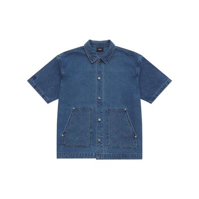 MLB MONOGRAM SS25 Shirt Unisex Denim 3ADRM0653-50INS