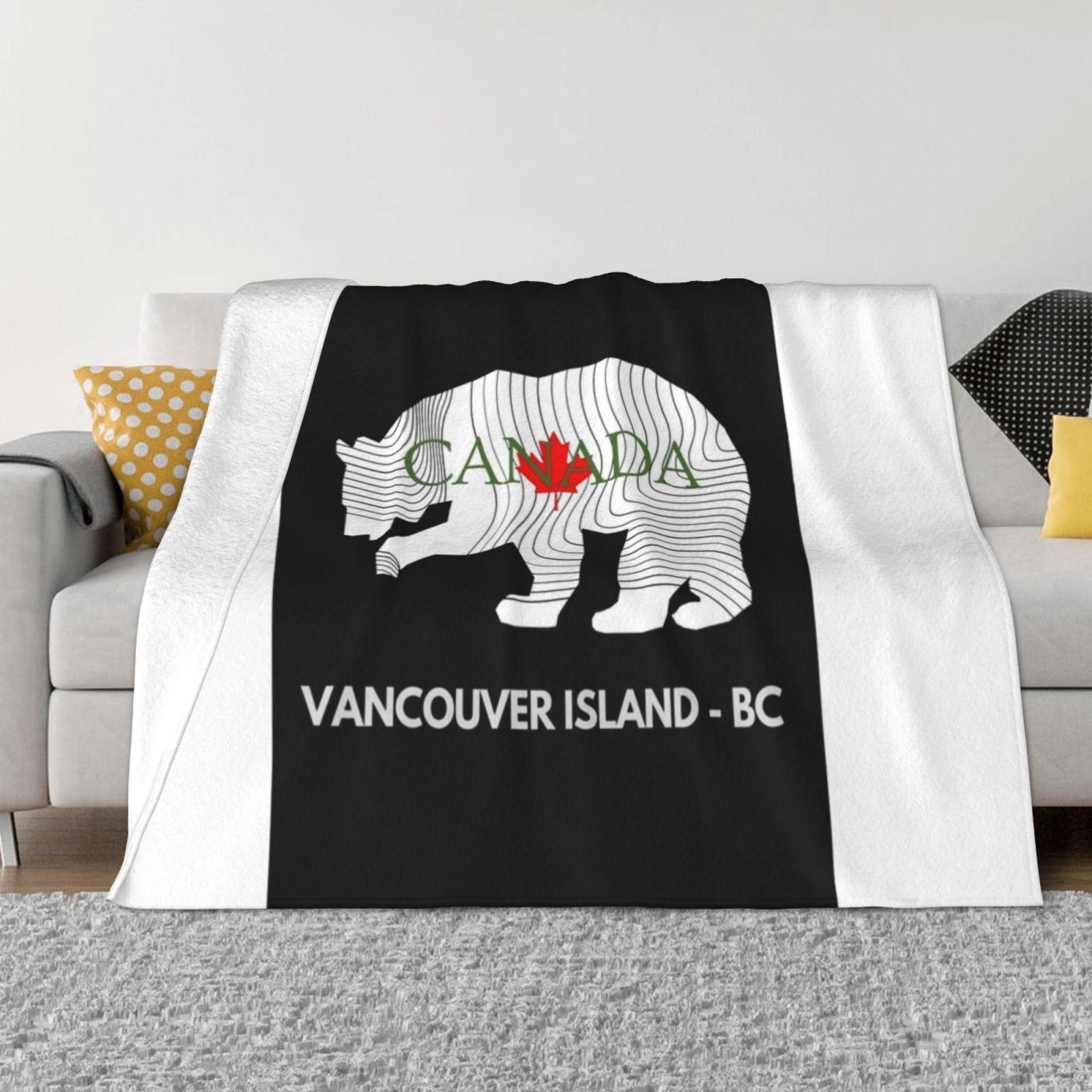 Canada Collection-Vancouver Island-Bc Soft Warm Blanket Sofa/Bed/Travel Love Gifts Canada Provinces Vancouver Island Cities 30x40in