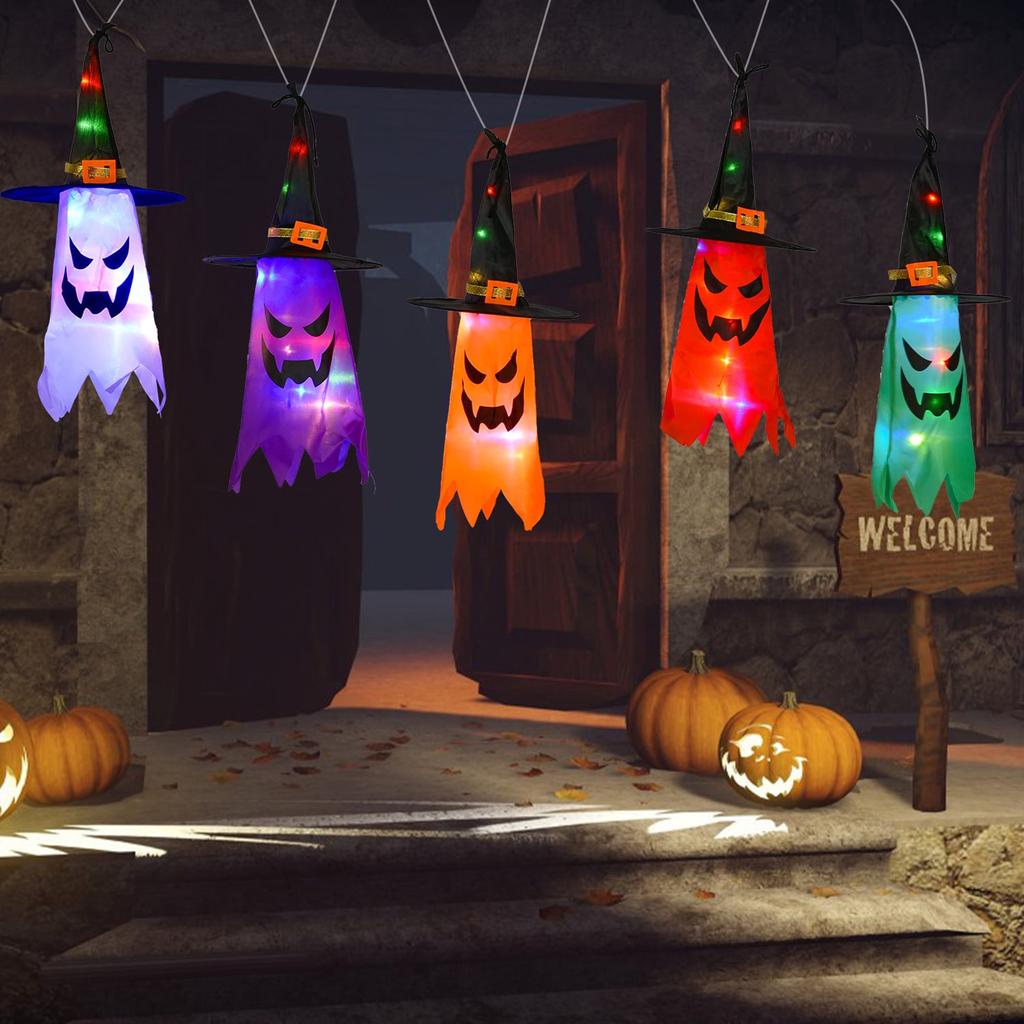 Halloween Decorative Luminous  Hanging Lamp Colorful Witch Ice Bar Lamp LED Colorful Lamp String  Festival Hanging  Atmosphere Lamp