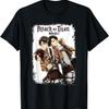 Attack On Titan Group Portrait with Swords and Logo Anime T-Shirt
