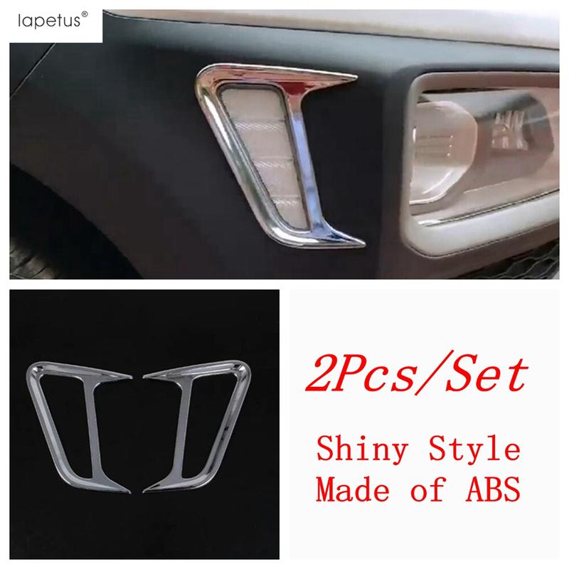 Autoblinker Lampen Rahmen Dekoratives Pailletten Abdeckung Zierleiste Für Hyundai Kona 2018 ABS Chrom Zubehör Außen