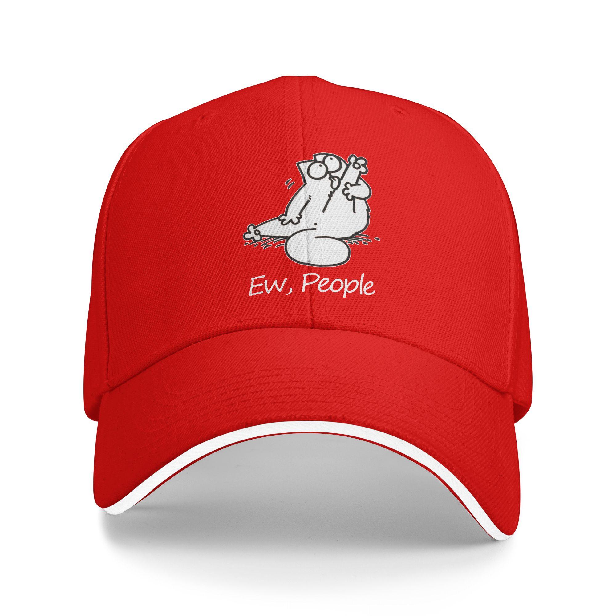 

Simons Cat Baseball Cap Running Hippie Sun Trucker Hat Couple Women Street Style Print Snapback Cap One Size красный
