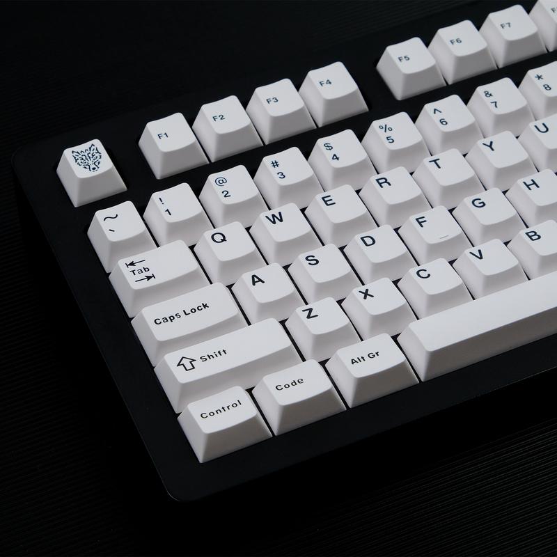 GMK WOB/wOB Keycaps Double Shot 114 Keys PBT Cherry Profile Alice Layout White Black Keycaps For Mechanical Keyboards 7u Keys