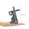 1 Pc Jesus Cross Ornament, Jesus Carrying the Cross Realistic Resin Decoration, Fish Tank Decoration, Vintage Dark Style Decorat