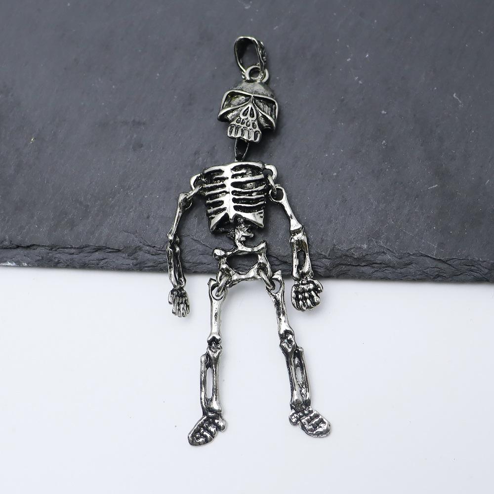 Creative Retro Skull Earrings - Exaggerated Halloween Style Skeleton Alloy Accessories