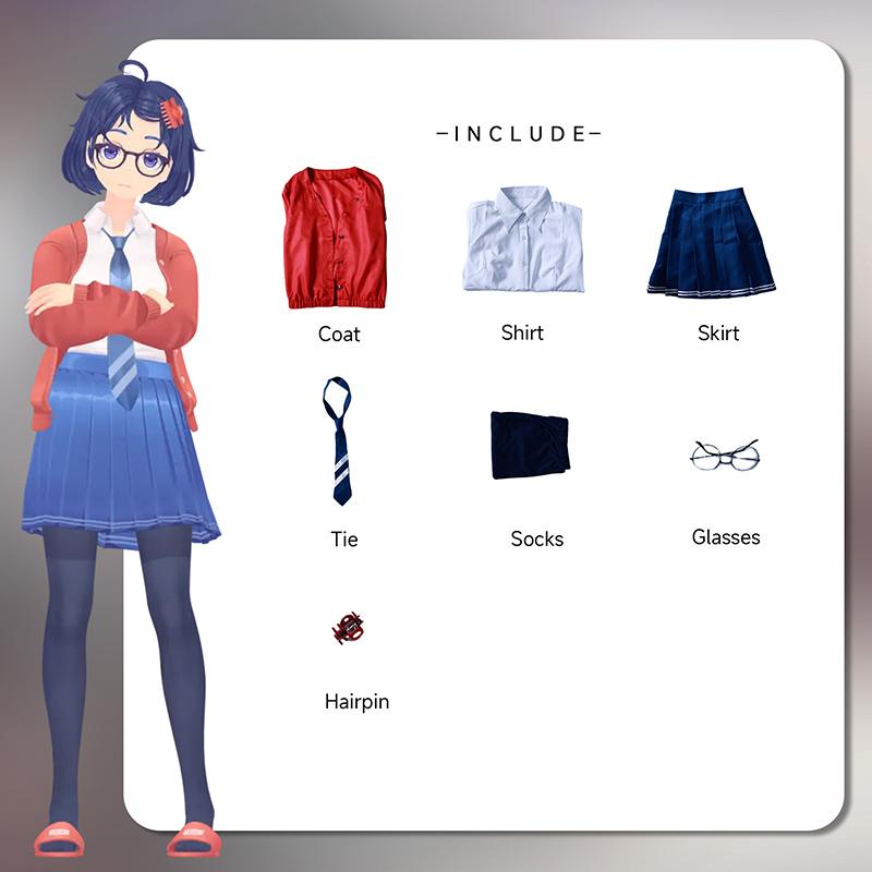 

Mita Cosplay Costume Full Set JK Uniform from Game MISIDE Two-dimensional Game JK Role-play Suit S